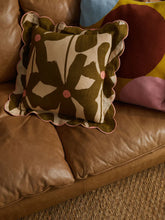 Load image into Gallery viewer, MOSEY ME - OLIVE POPPY CUSHION
