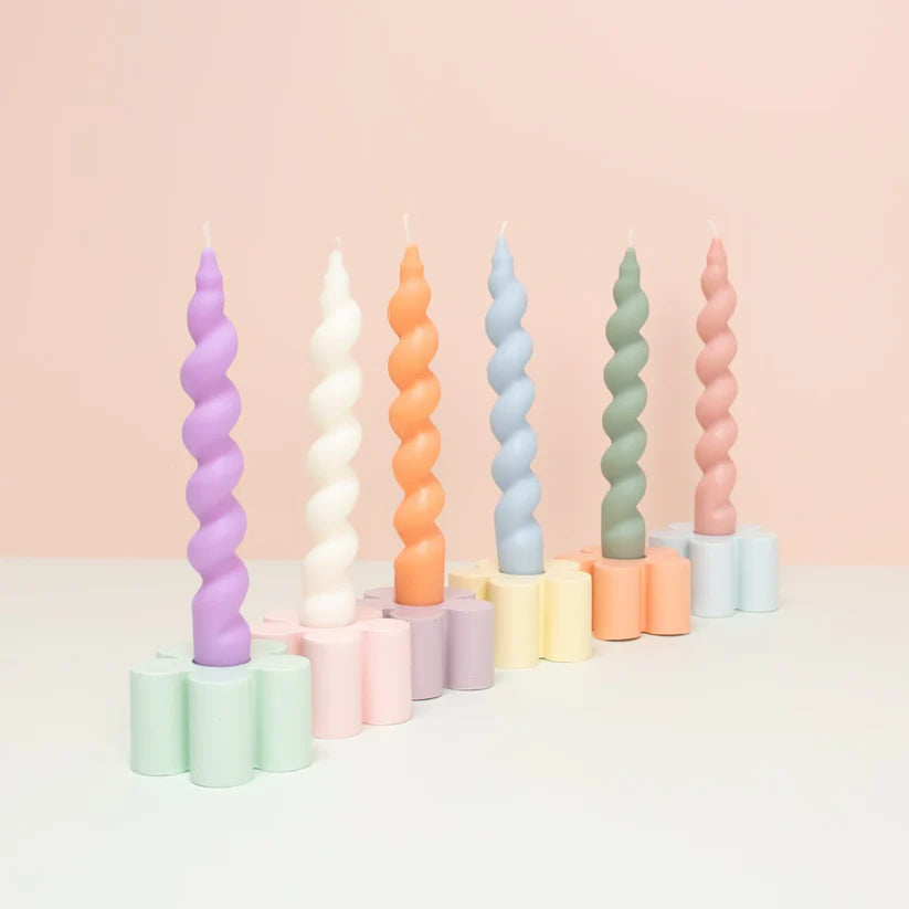 TWIST TAPER CANDLES - 2 PACK