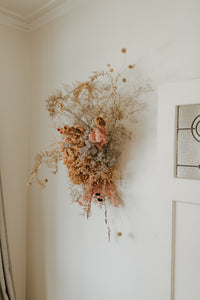 CUSTOMISED DRIED FLOWER WALL INSTALLATION | GOLDEN BLUSH